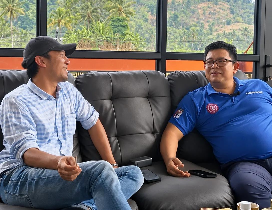 Kristianto, S.H., M.H Temui Pengusaha Haji Rifal di Moga, Soroti Money Politics dan Intervensi Pilkades Pemalang 2026
