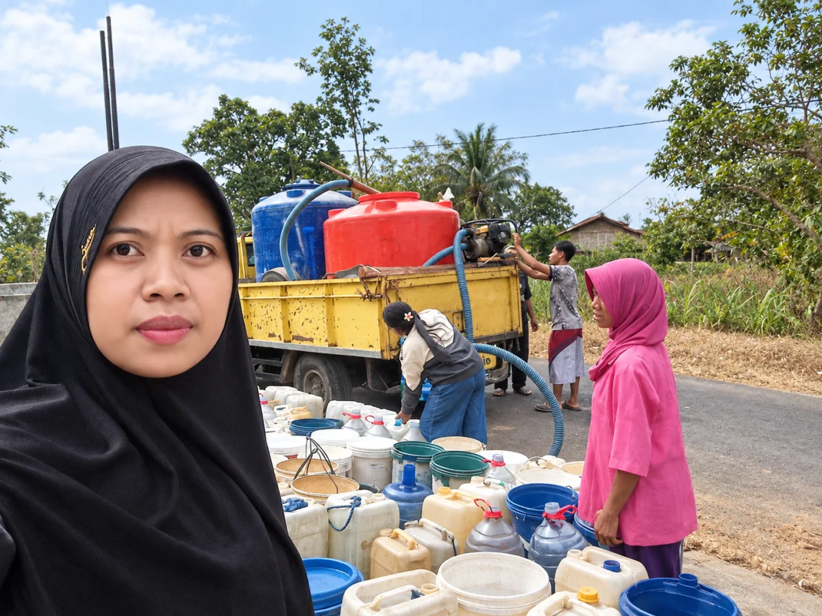 Relawan Ika Aprilianti Bergerak, Warga Cikendung Terima Bantuan Air Bersih dari Kodim 0711/Pemalang